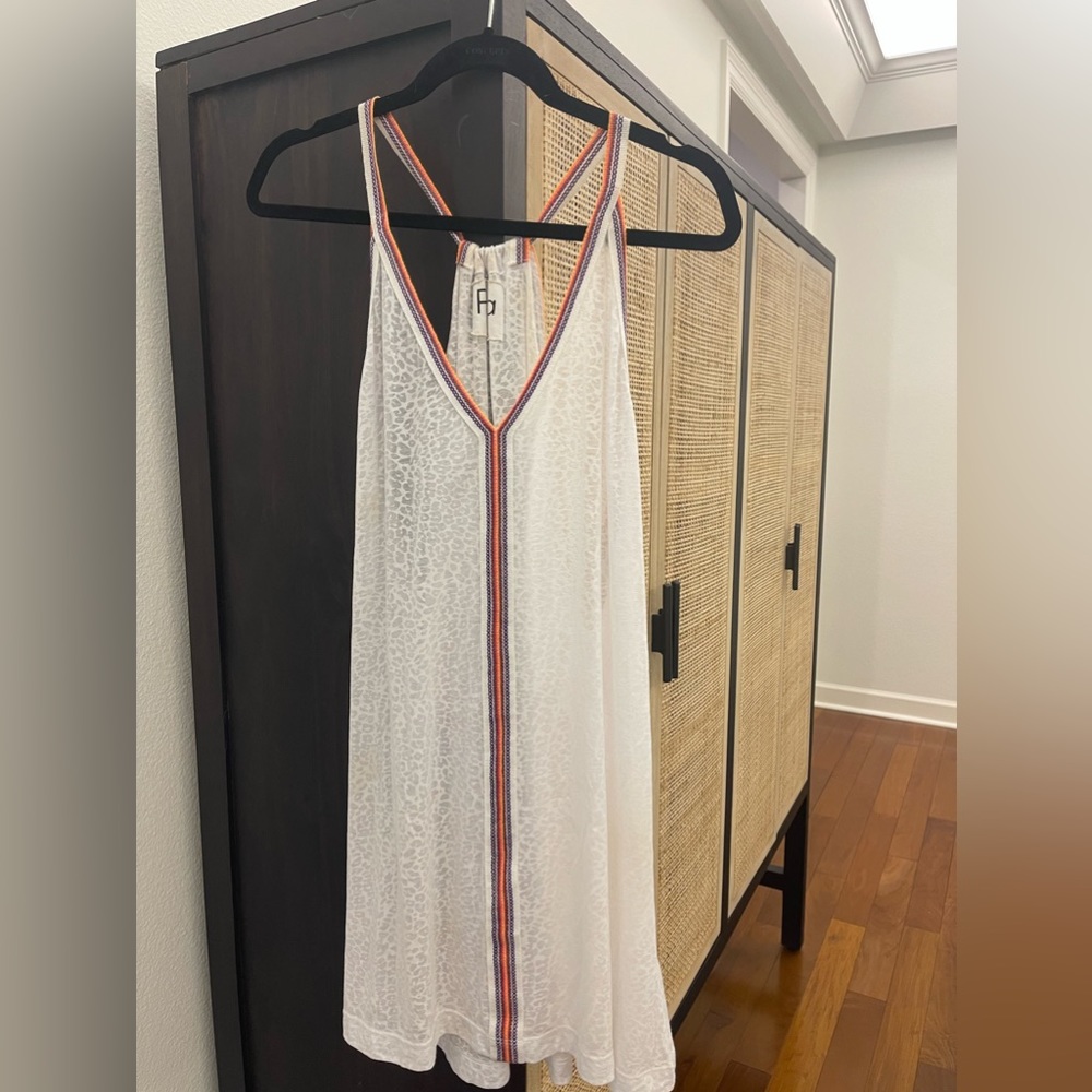 Pitusa Standard (One Size) white cheetah swim cover-up